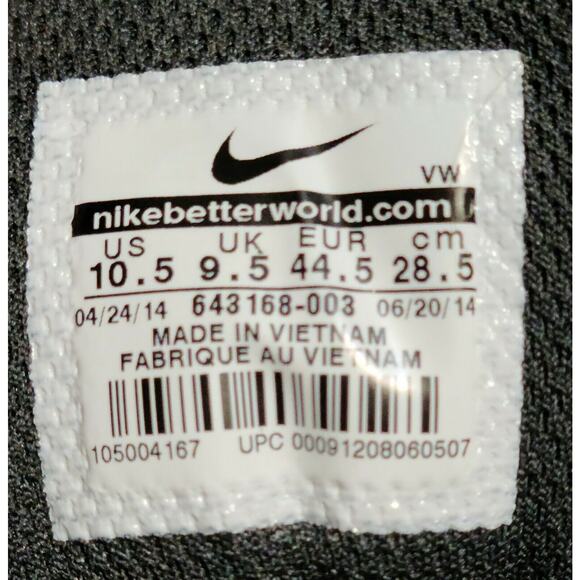 Nike Men's Overplay VIII NBK Basketball Shoes Size 10.5 Grey/Silver 643168-003 - Picture 8 of 8